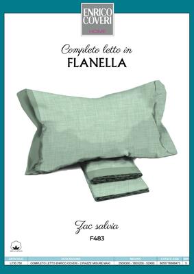 COMPLETO LETTO FLANELLA 2P LF30750 EC 250X300 Tellini S.r.l. Ingrosso Abbigliamento